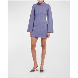 APPARIS Karl Marled Knit Mock-Neck Sweater Dress - Size Medium